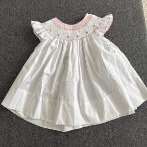 Marco and lizzy handsmocked white dress